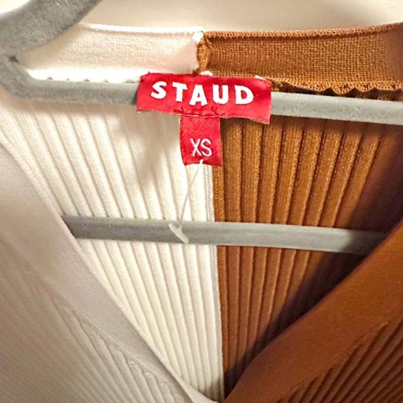 NEW STAUD Shoko Colorblock Midi Dress • XS - Picture 6 of 9